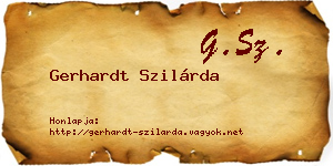 Gerhardt Szilárda névjegykártya